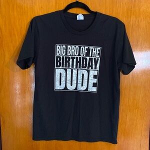 Big Bro of the Birthday Dude Short Sleeve Shirt - Size: Large (10/12)